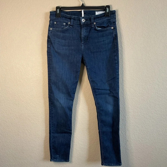 Rag & Bone Womens‎ 26 Cate Mid-Rise Ankle Skinny Dark Wash Denim Jeans - Picture 1 of 7